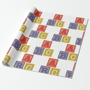 Papier Cadeau Blocs ABC