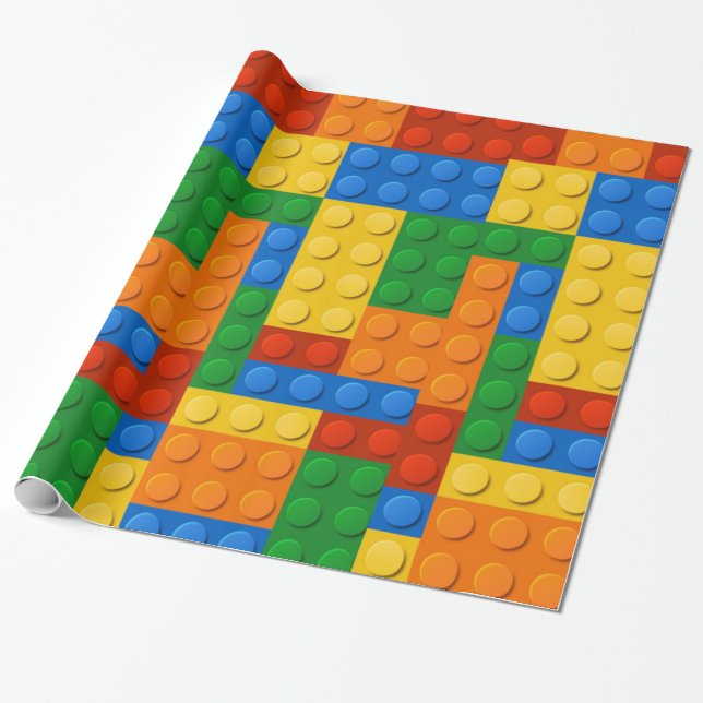 Papier Cadeau Blocs colorés (Déroulé)
