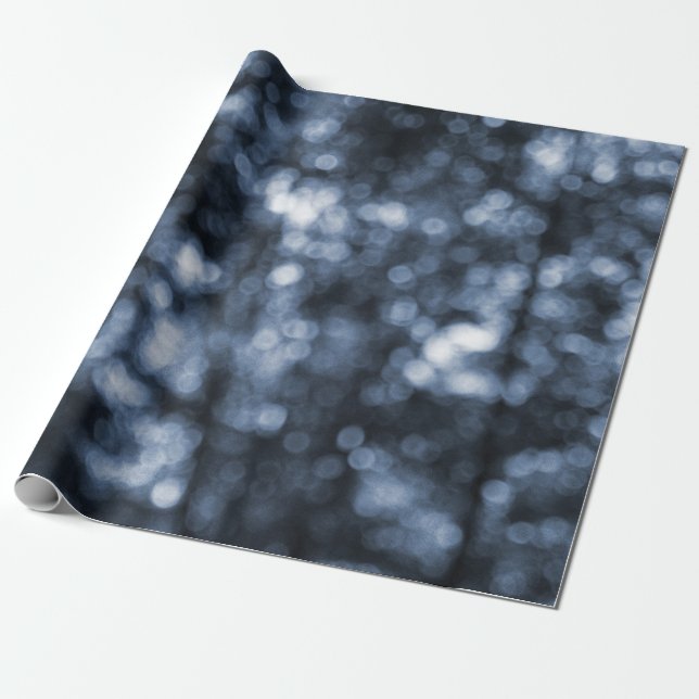 Papier cadeau Blue Bokeh (Déroulé)