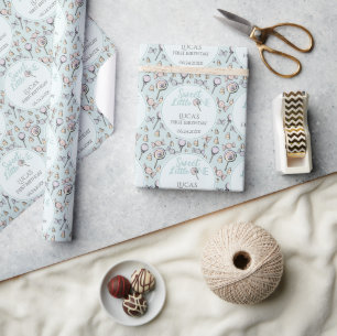 Papier Cadeau Blue Candy Thème 1er anniversaire