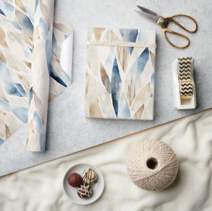 Papier Cadeau Blue Cream Sea Sand Ocean Serenity