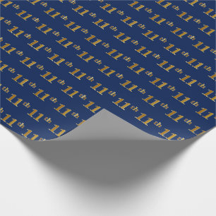 Papier Cadeau Blue, Faux Gold 11e (onzième) événement