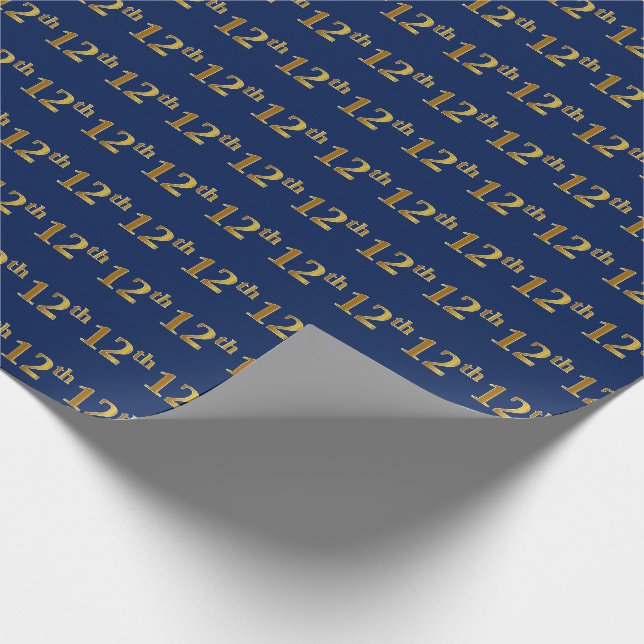 Papier Cadeau Blue, Faux Gold 12e (Douzième) (Coin)