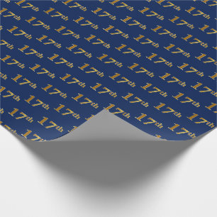 Papier Cadeau Blue, Faux Gold 17e (dix-septième)