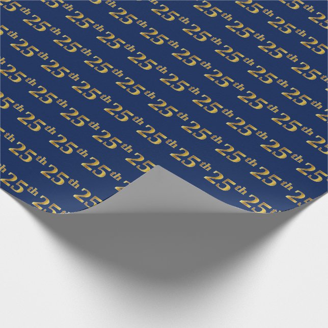 Papier Cadeau Blue, Faux Gold 25e (Vingt-cinquième) (Coin)