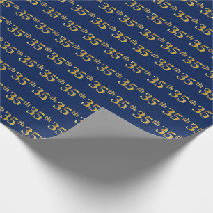 Papier Cadeau Blue, Faux Gold 35e (Trente-cinquième)