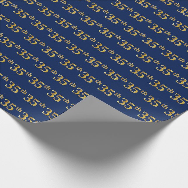 Papier Cadeau Blue, Faux Gold 35e (Trente-cinquième) (Coin)