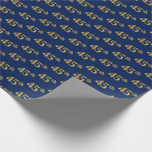 Papier Cadeau Blue, Faux Gold 45e (Quarante-cinquième)