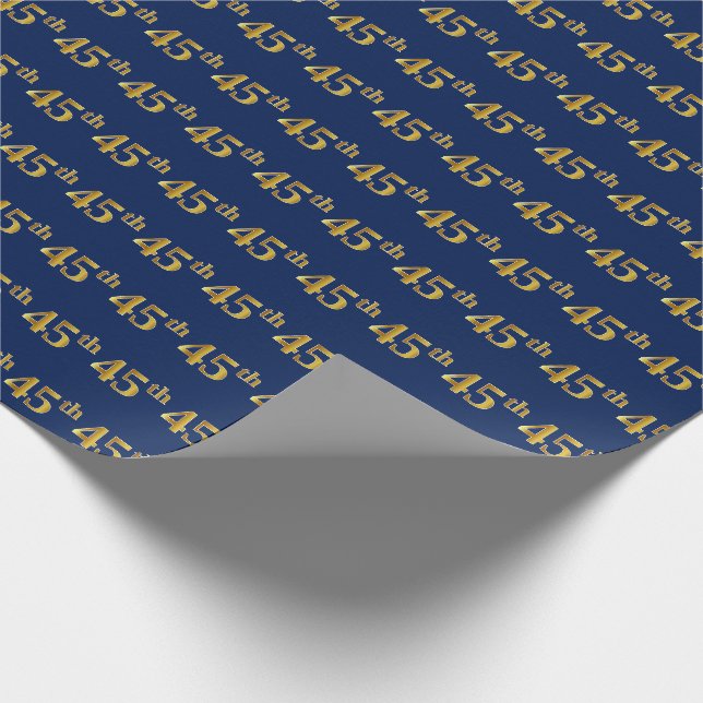 Papier Cadeau Blue, Faux Gold 45e (Quarante-cinquième) (Coin)