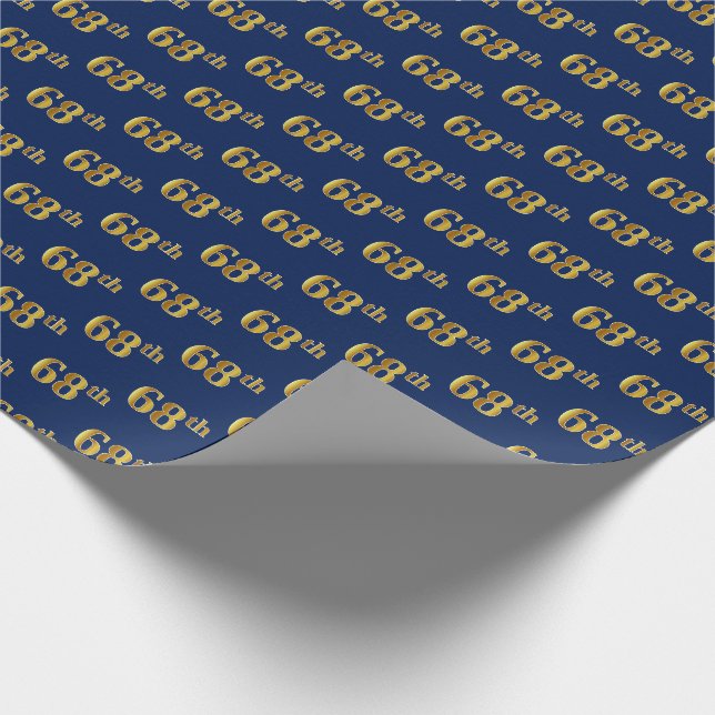 Papier Cadeau Blue, Faux Gold 68e (Soixante-huitième) (Coin)
