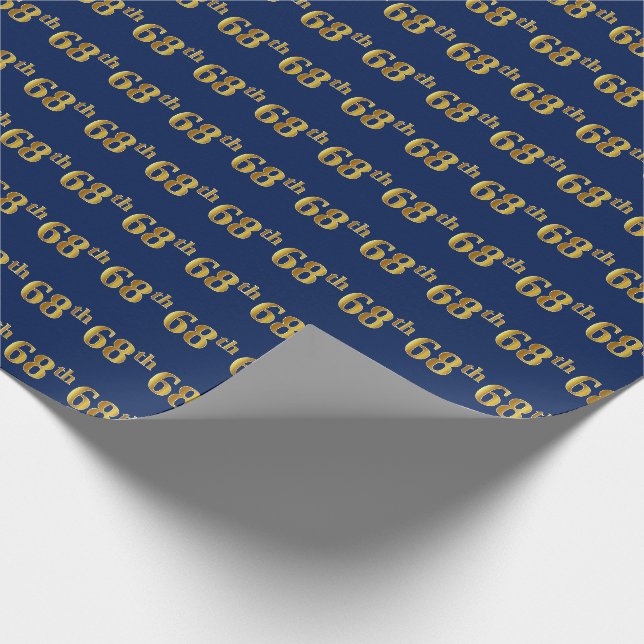 Papier Cadeau Blue, Faux Gold 68e (Soixante-huitième) (Coin)