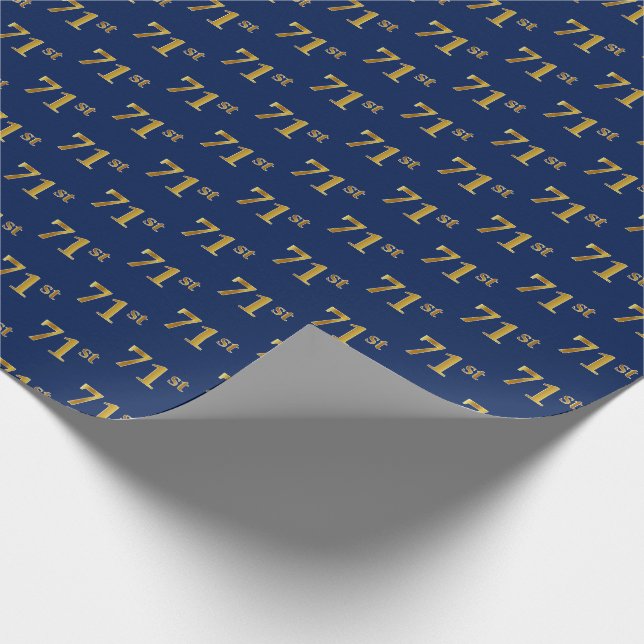 Papier Cadeau Blue, Faux Gold 71e (Soixante-et-onze) (Coin)