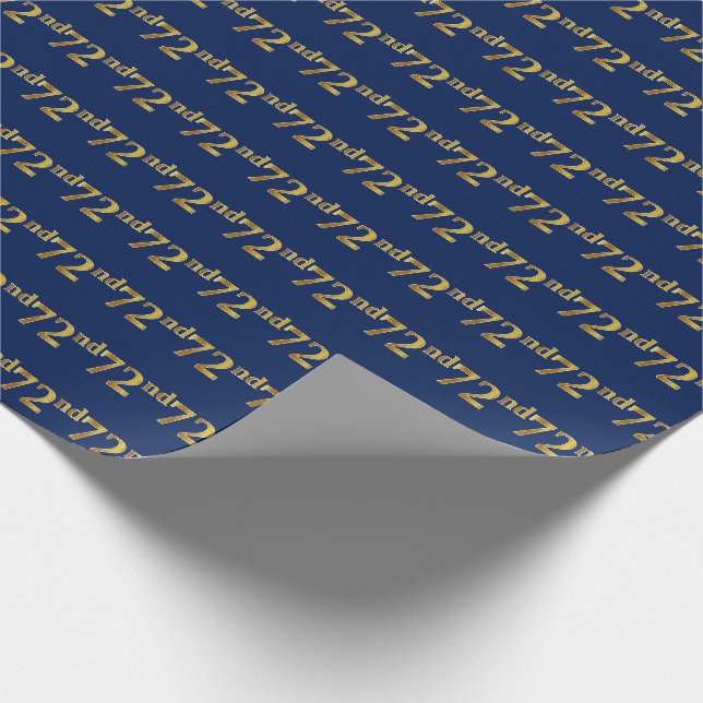 Papier Cadeau Blue, Faux Gold 72e (Soixante-douzième) (Coin)