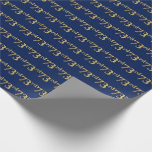 Papier Cadeau Blue, Faux Gold 73e (Soixante-treizième)
