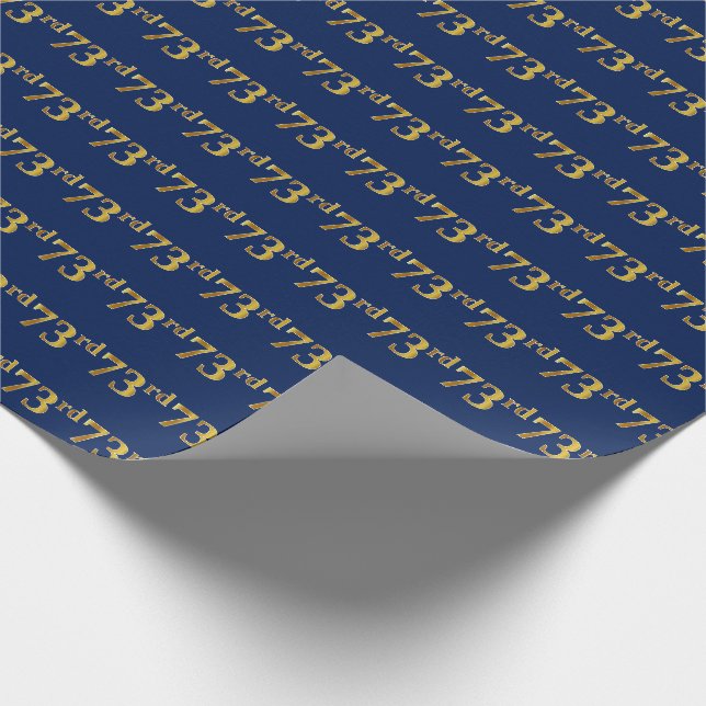 Papier Cadeau Blue, Faux Gold 73e (Soixante-treizième) (Coin)