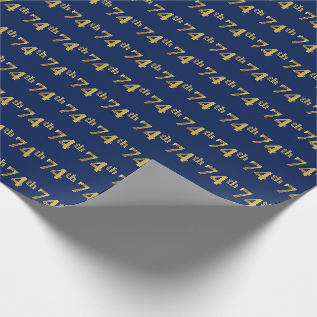 Papier Cadeau Blue, Faux Gold 74e (Soixante-quatorzième) (Coin)