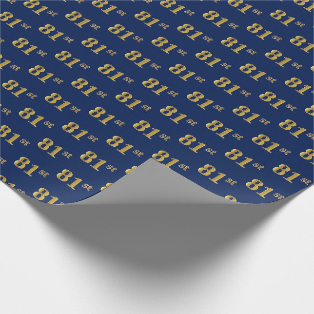 Papier Cadeau Blue, Faux Gold 81e (Quatre-vingt-unième) (Coin)