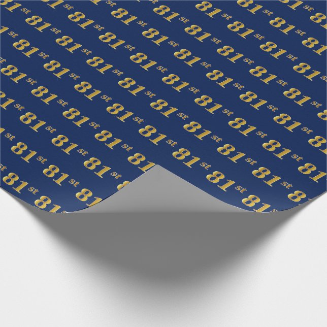 Papier Cadeau Blue, Faux Gold 81e (Quatre-vingt-unième) (Coin)