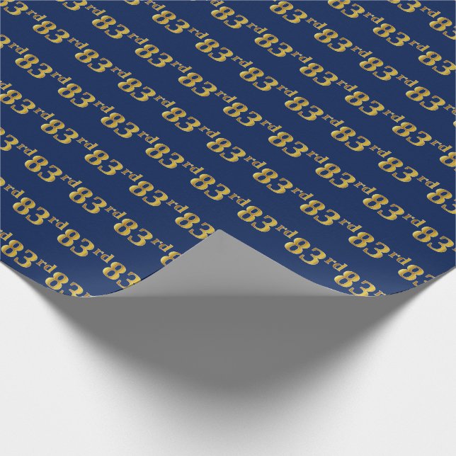 Papier Cadeau Blue, Faux Gold 83e (Quatre-vingt-troisième) (Coin)