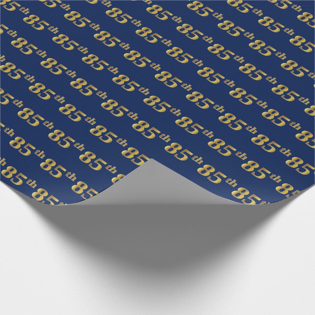 Papier Cadeau Blue, Faux Gold 85e (Quatre-vingt-cinquième) (Coin)