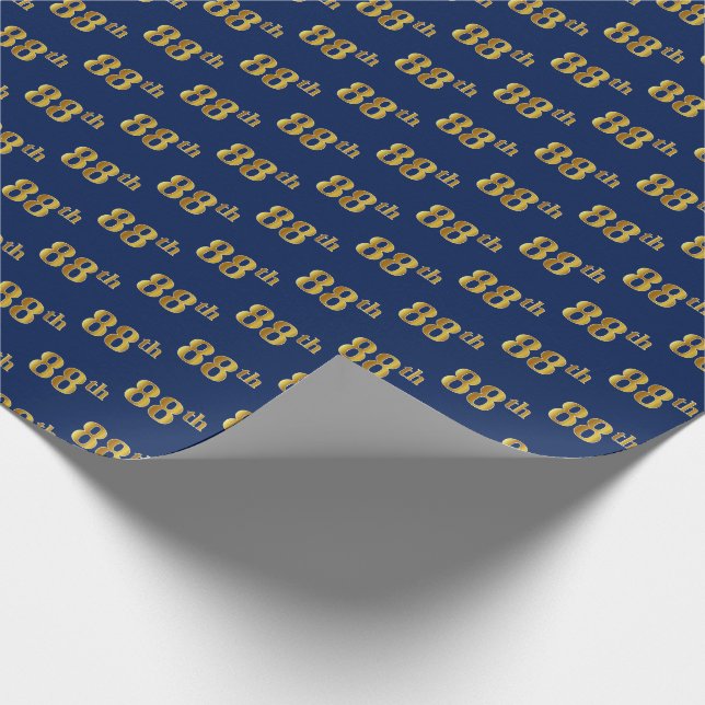 Papier Cadeau Blue, Faux Gold 88e (Quatre-vingt-huitième) (Coin)