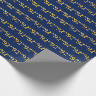 Papier Cadeau Blue, Faux Gold 92e (Quatre-vingt-dix-deuxième)