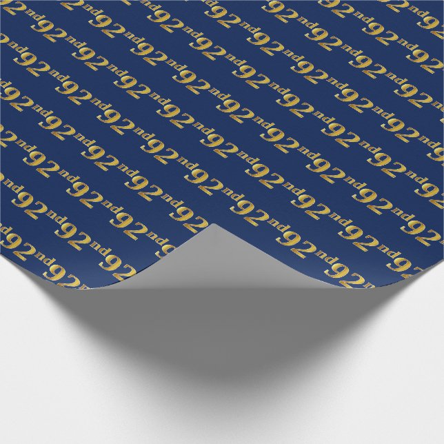Papier Cadeau Blue, Faux Gold 92e (Quatre-vingt-dix-deuxième) (Coin)