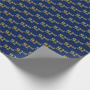 Papier Cadeau Blue, Faux Gold 92e (Quatre-vingt-dix-deuxième)