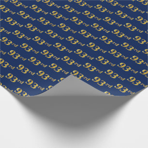 Papier Cadeau Blue, Faux Gold 93e (Quatre-vingt-treize)