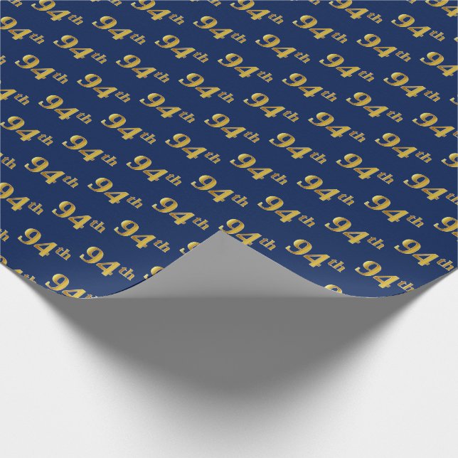 Papier Cadeau Blue, Faux Gold 94e (Quatre-vingt-quatorzième) (Coin)