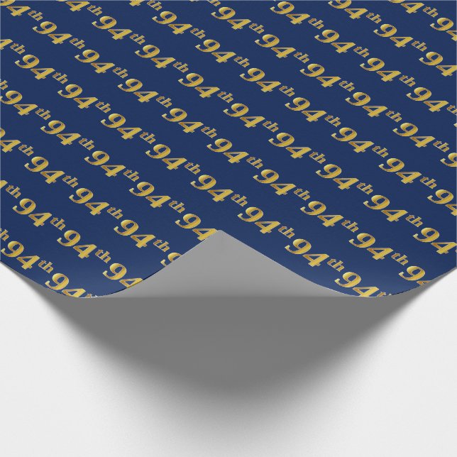 Papier Cadeau Blue, Faux Gold 94e (Quatre-vingt-quatorzième) (Coin)