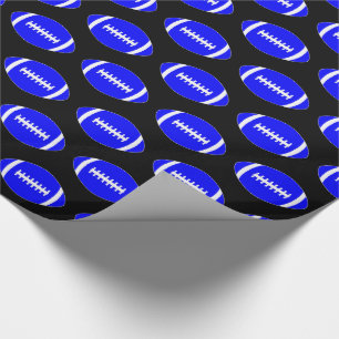 Papier Cadeau Blue Football Team ou Joueur Sports Party Cadeau