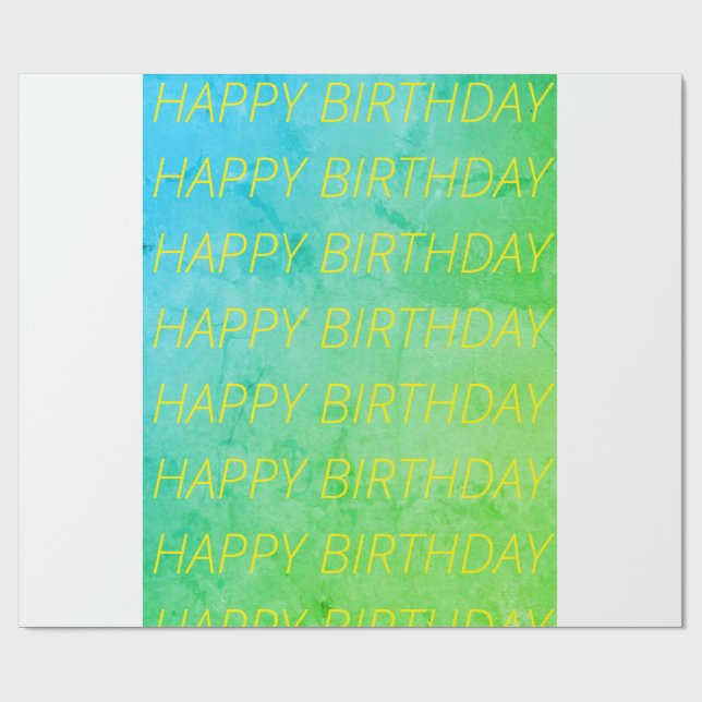 Papier Cadeau Blue/green tye-dye Wrapping Paper  (Plat)