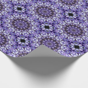 Papier Cadeau Blue Hydrangea Flower Petals Abstrait Art Motif