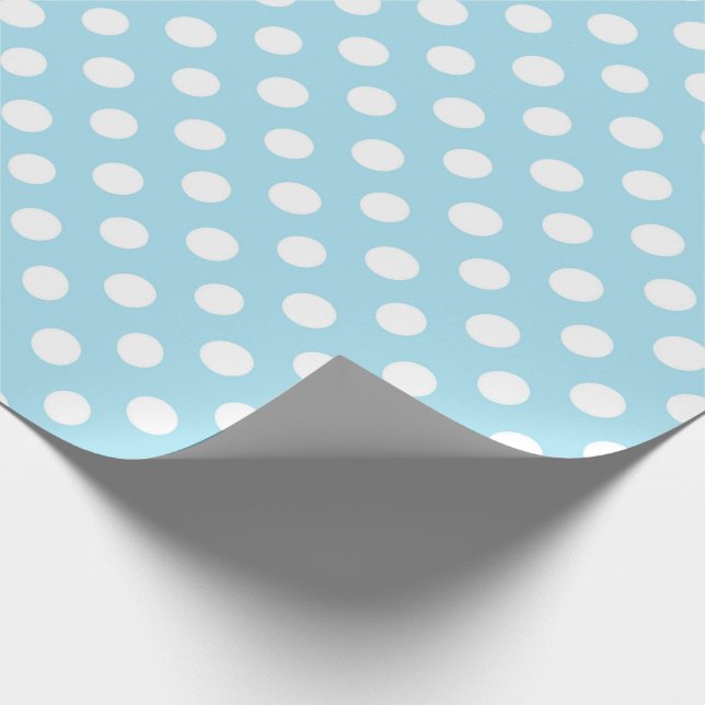 Papier Cadeau Blue Polkadot moderne mignonne bébé garçon (Coin)