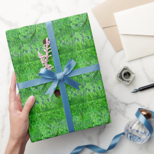 Papier Cadeau Bluebell Wood Hérisson vert printemps