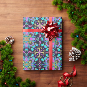 Papier Cadeau Blueberry kaléidoscope