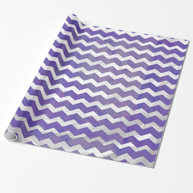 Papier Cadeau Blueberry Smear Chevron Motif (Déroulé)