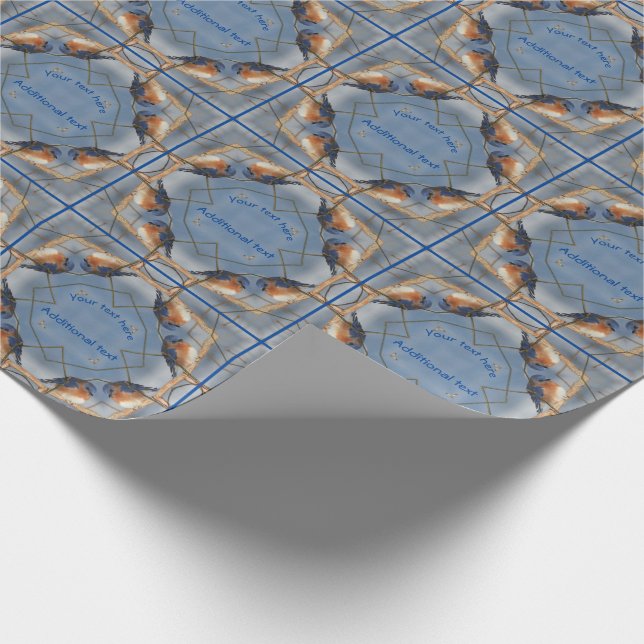 Papier Cadeau Bluebird Kaleidoscope Nature Art Personnalisé (Coin)