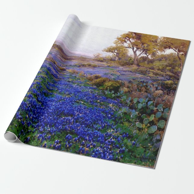 Papier Cadeau Bluebonnets à Twilight, au nord de San Antonio (Déroulé)