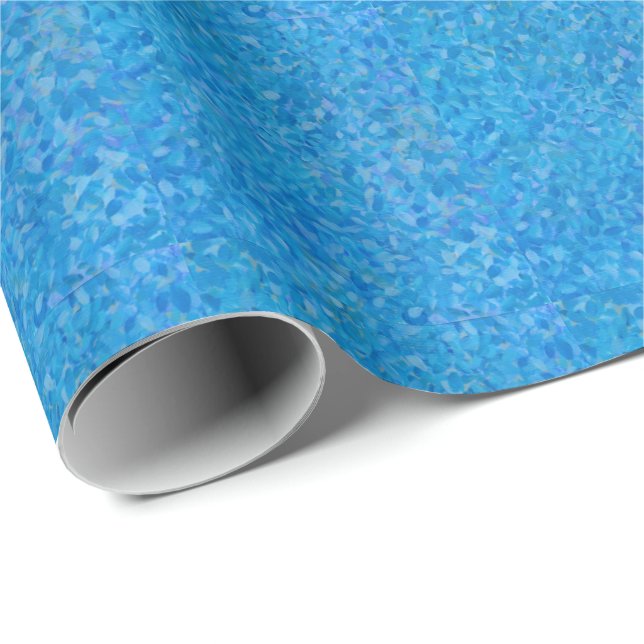Papier Cadeau blues pastel (Coin rond)