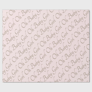Papier Cadeau Blush & Gold Oh Baby Girl