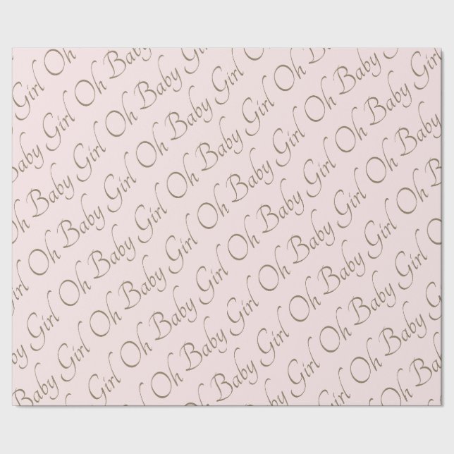 Papier Cadeau Blush & Gold Oh Baby Girl (Couture)