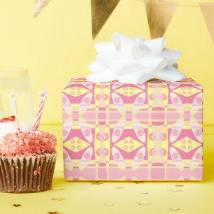 Papier Cadeau Bohème Chintz 24 Bubblegum rose jaune orange