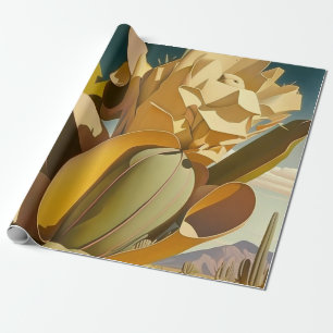 Papier Cadeau Boho du désert de Cactus