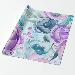 Papier Cadeau Boho Flowers Motif