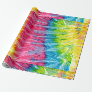 Papier Cadeau Boho hippie teignent en nouant