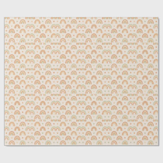 Papier Cadeau Boho Rainbow Wrapping Paper