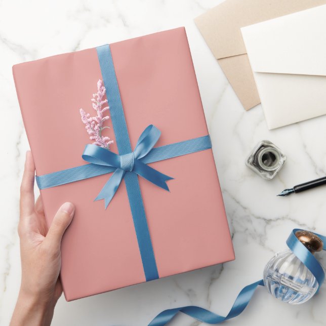 Papier Cadeau Boho Solid Rose #E49992 Papier d'enveloppement (Cadeaux)