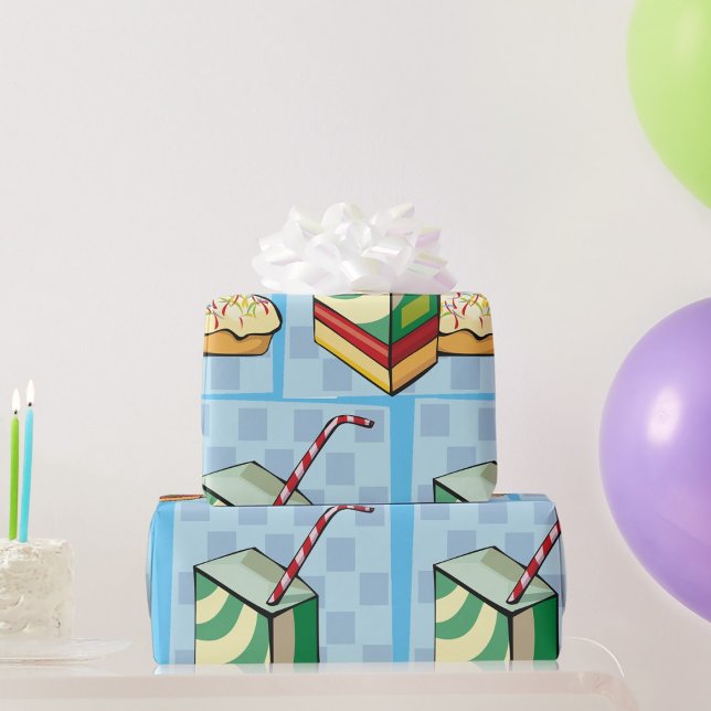 Papier Cadeau Boire Avec Un Papier À Paille (Créateur téléchargé)